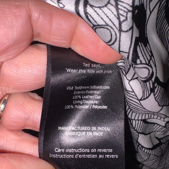 Ted Baker XS leather jacket with puffed shoulder - Picture 13 of 13